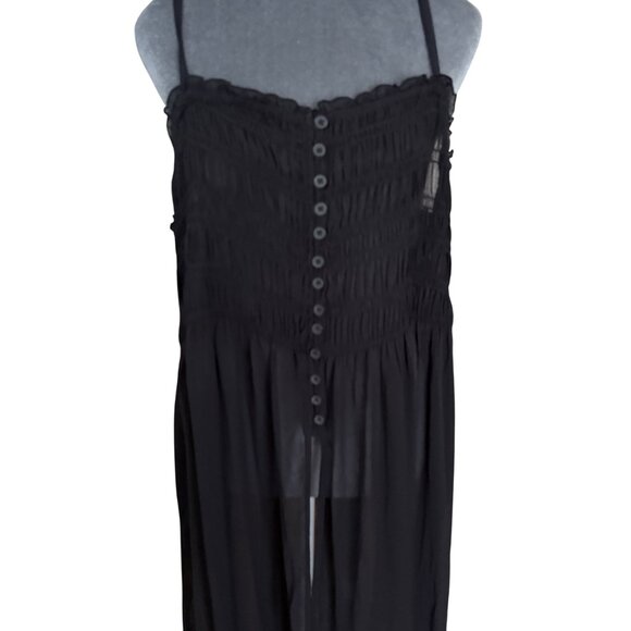 Torrid Black Chiffon Button-Up Sheer Dress Tunic 2X 18-20 NWT - Picture 2 of 6